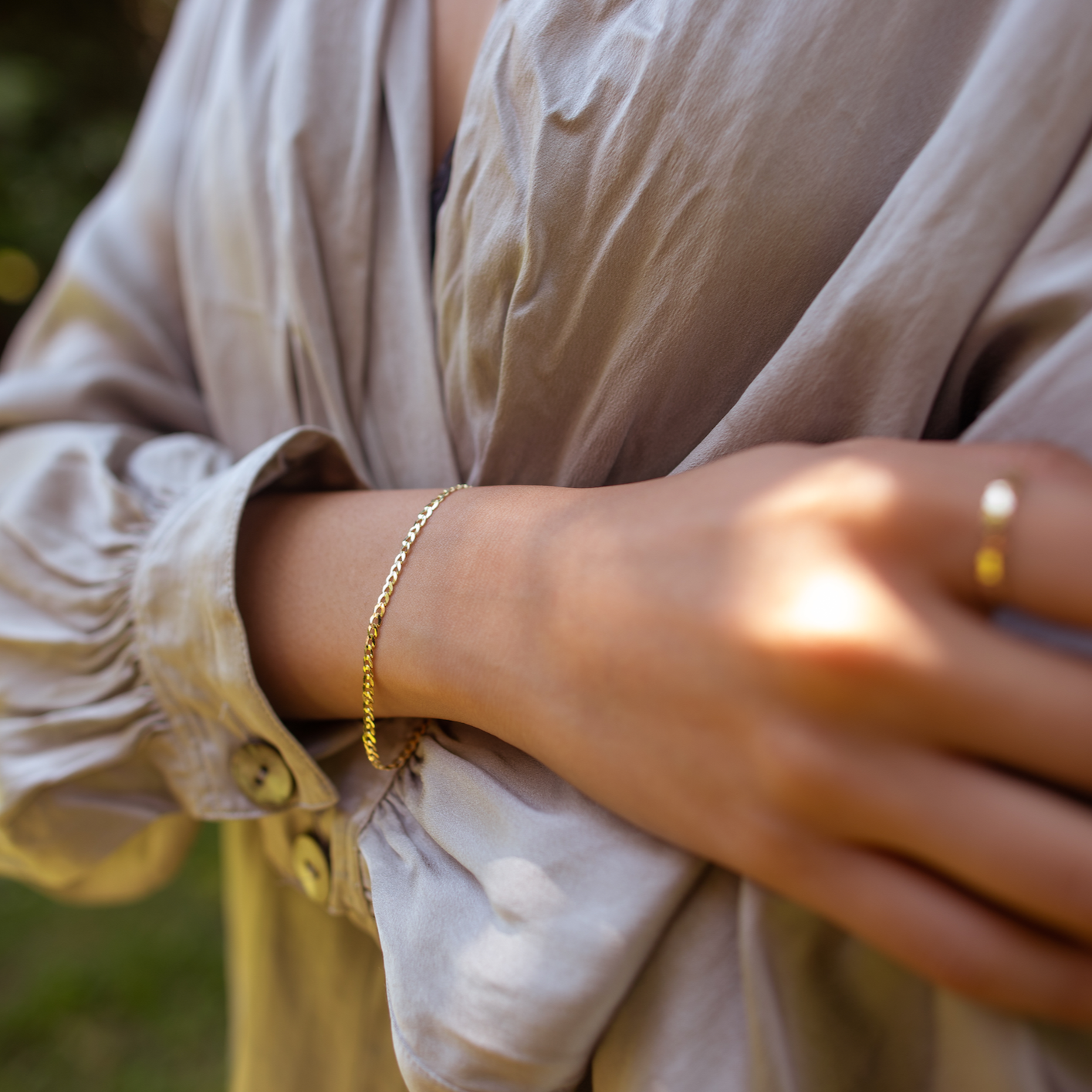 Dina Chain Bracelet - 10K Italian Gold - Sisterberry & Co.