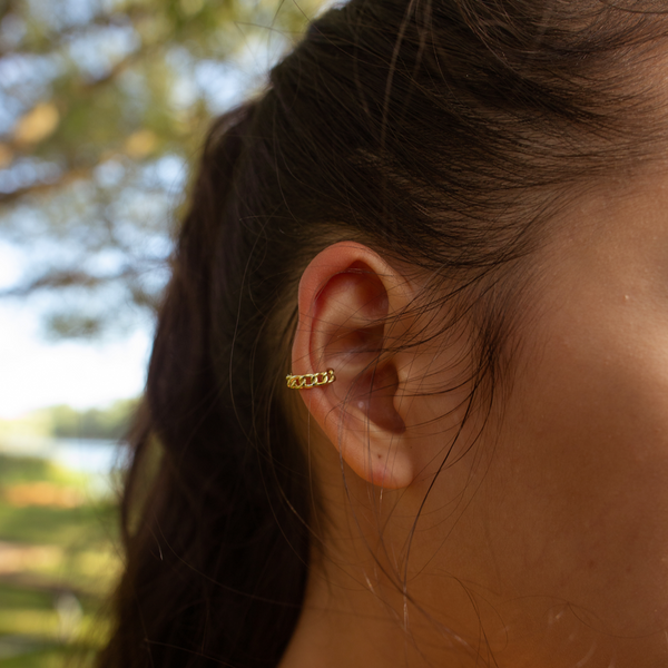 Gertrude Curb Ear Cuffs - Sterling Silver - Sisterberry & Co.