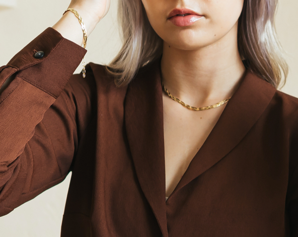 Claude Braided Herringbone Bracelet // 14k Italian Gold Vermeil