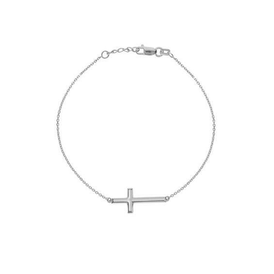 Eileen Cross Bracelet - Sterling Silver - Sisterberry & Co.