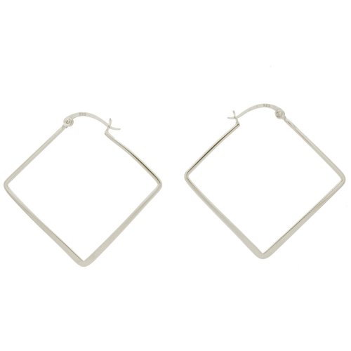 Samantha Square Hoops // Sterling Silver