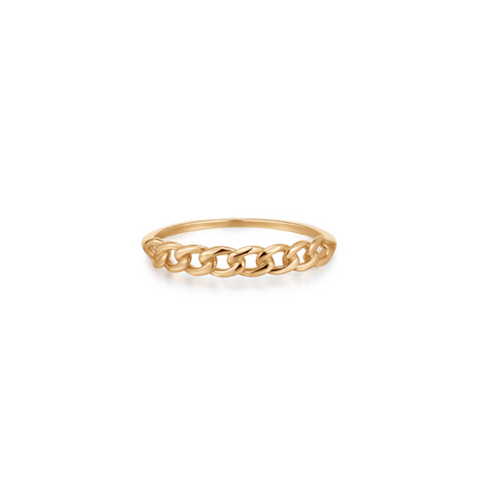 Evelyn Curb Ring - 10K Italian Gold - Sisterberry & Co.