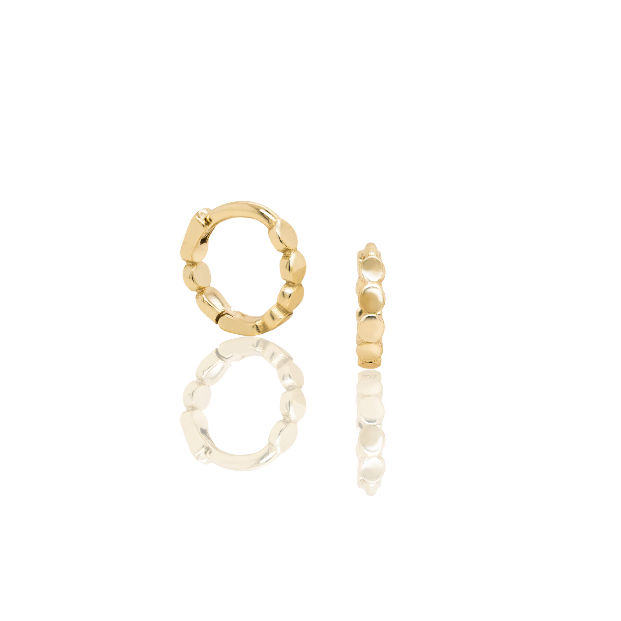 Eden Mini Dot Huggie // 14k Gold Vermeil