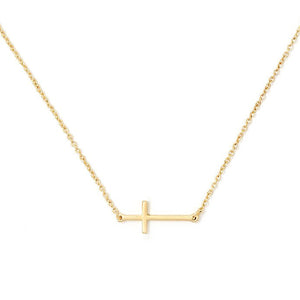 Eileen Cross Necklace - 14K Gold Vermeil - Sisterberry & Co.