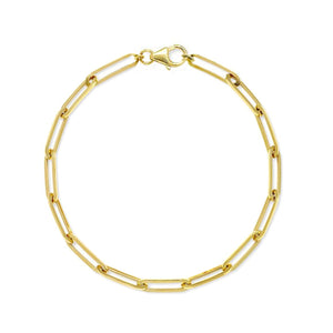 Yvonne Paperclip Chain Bracelet - 14K Gold Vermeil - Sisterberry & Co.