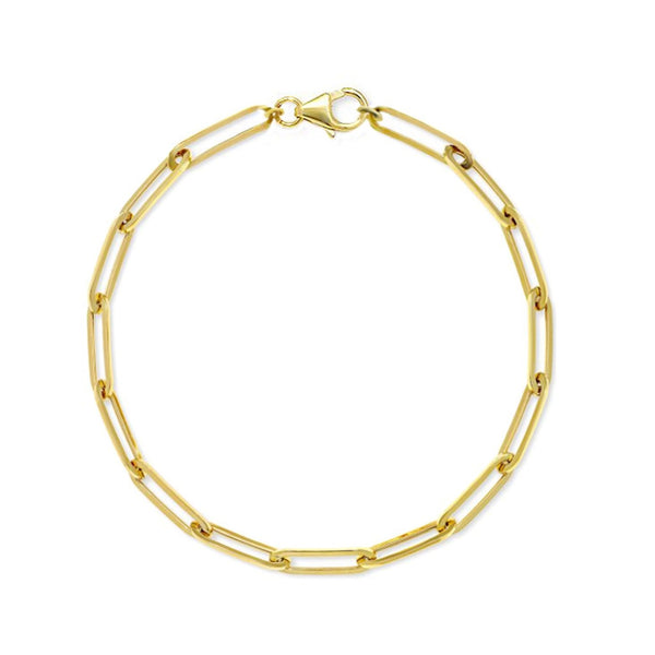 Yvonne Paperclip Chain Bracelet - 14K Gold Vermeil - Sisterberry & Co.