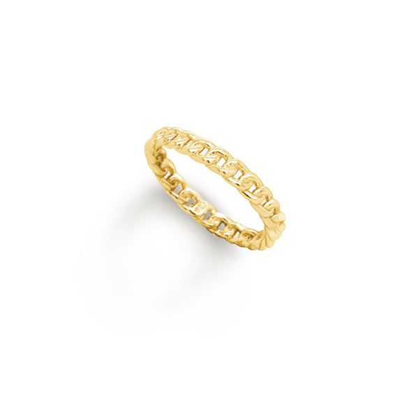 Rachel Chain Ring - 14K Gold Vermeil - Sisterberry & Co.