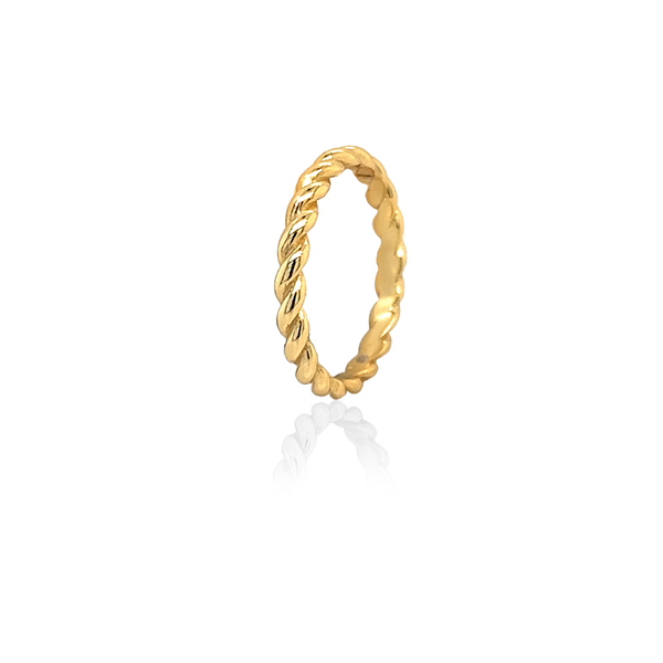 Hailey Rope Ring // 14k Gold Vermeil