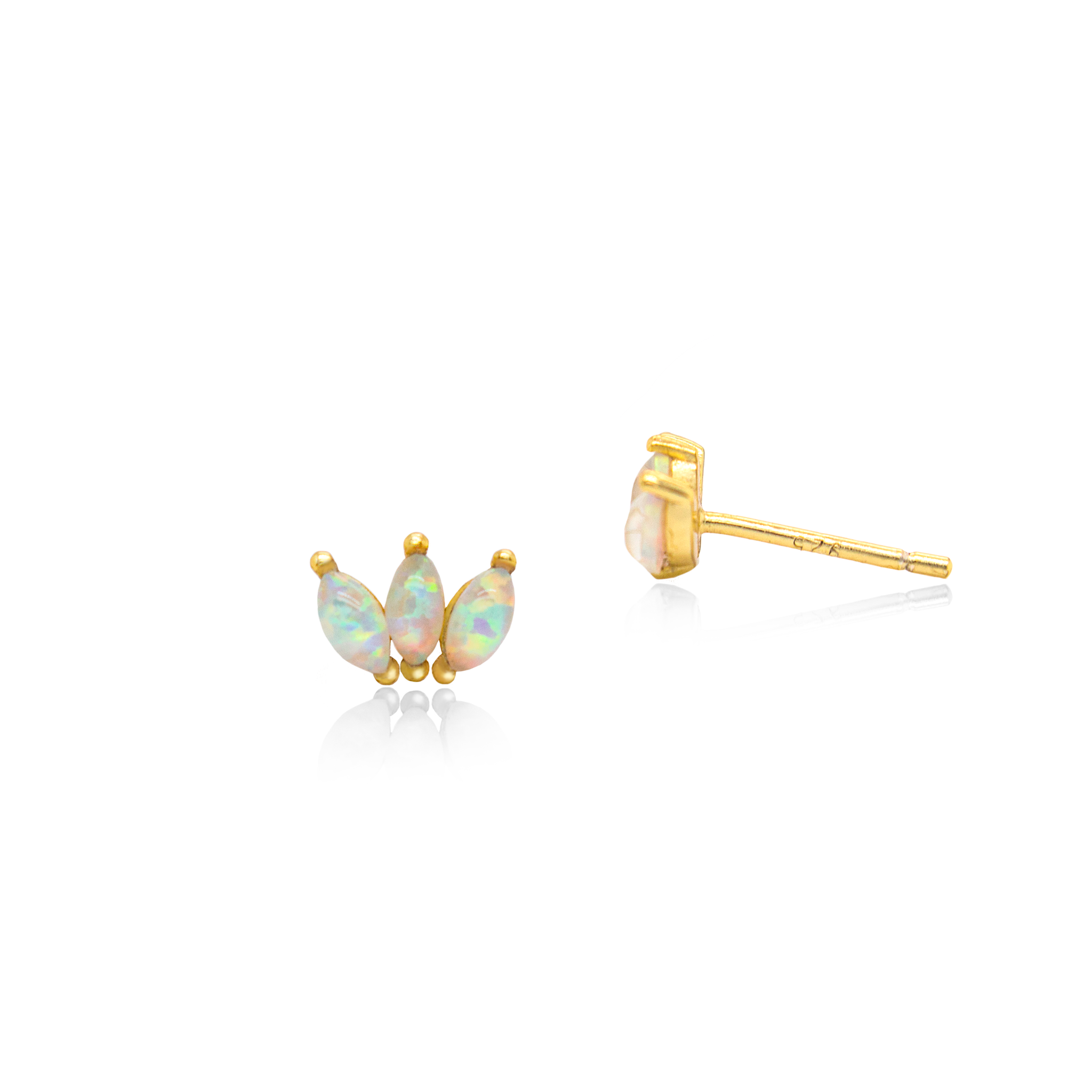 Mariah Opal Opulence Stud // 14k Gold Vermeil