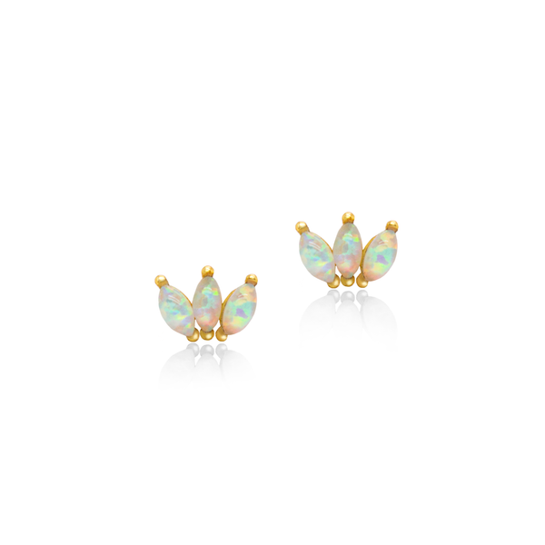 Mariah Opal Opulence Stud // 14k Gold Vermeil