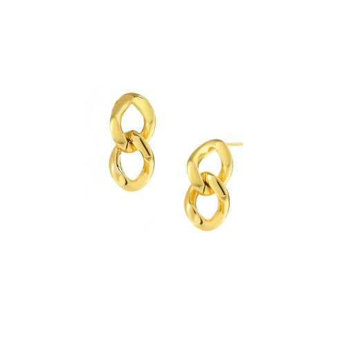 Adrienne Link Studs // 14k Gold Vermeil