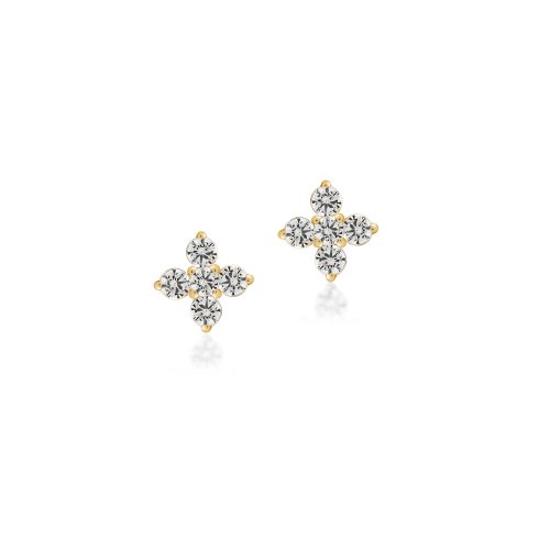 North Star Studs // 14k Gold Vermeil + CZ