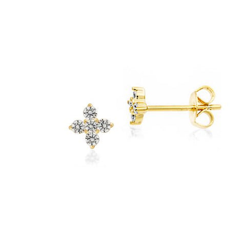 North Star Studs // 14k Gold Vermeil + CZ