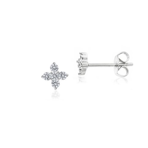 Lauren North Star Studs // Sterling Silver + CZ