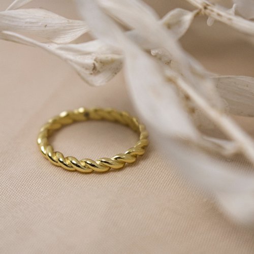 Hailey Rope Ring // 14k Gold Vermeil