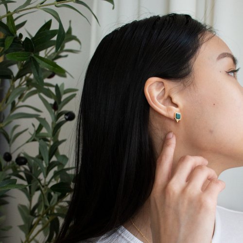 Nina Stud Earrings // 14k Gold Vermeil