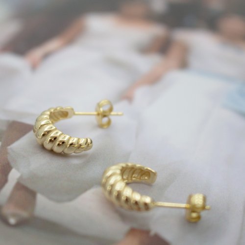 Vanessa Croissant Earrings // 14k Gold Vermeil