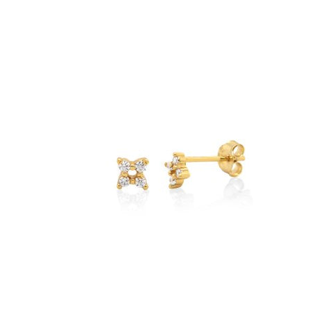 Ruthie Studs // 14k Gold Vermeil + CZ