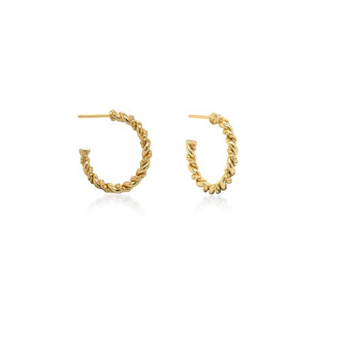 Christina Rope Twist Hoops // 14k Gold Vermeil